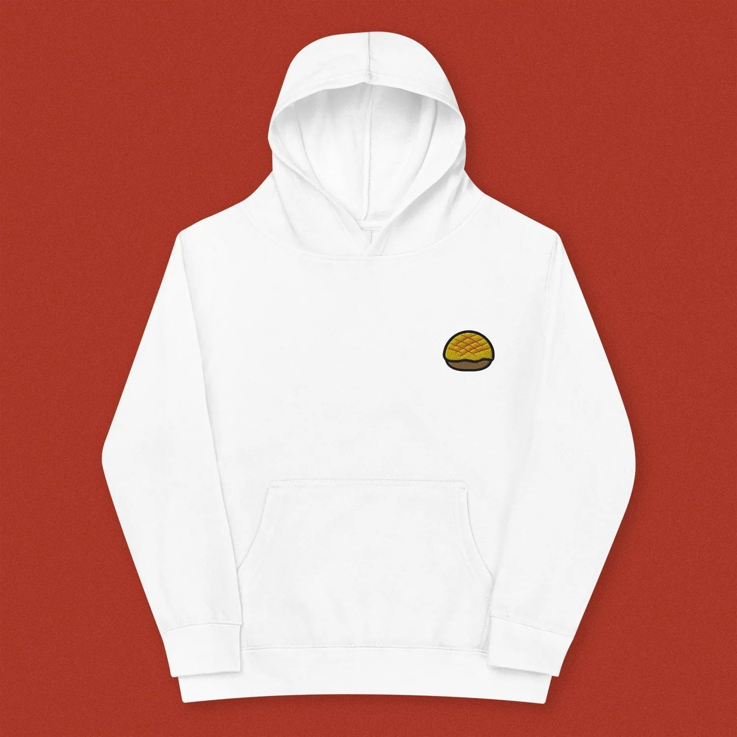 Pineapple Bun Embroidered Kids Hoodie