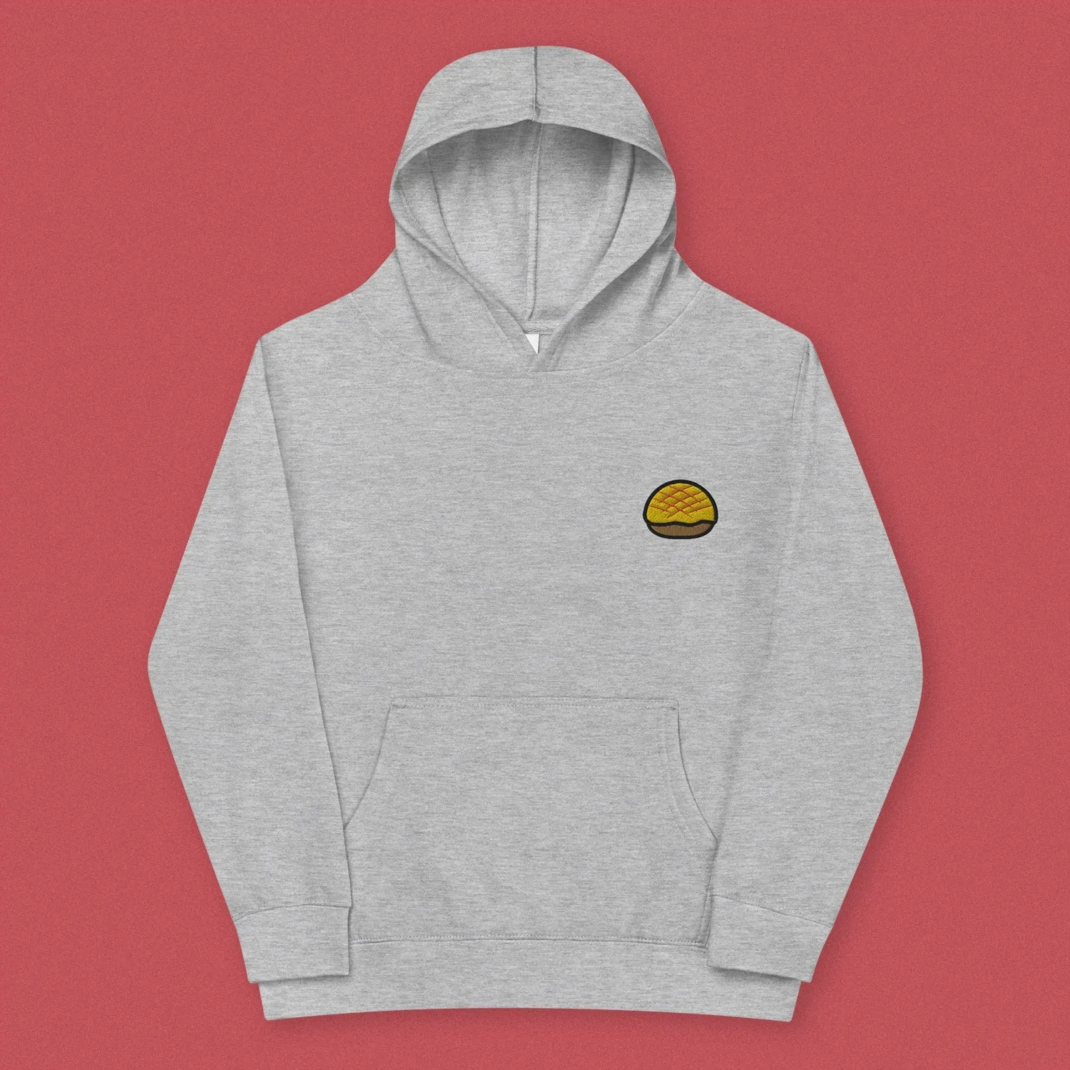 Pineapple Bun Embroidered Kids Hoodie