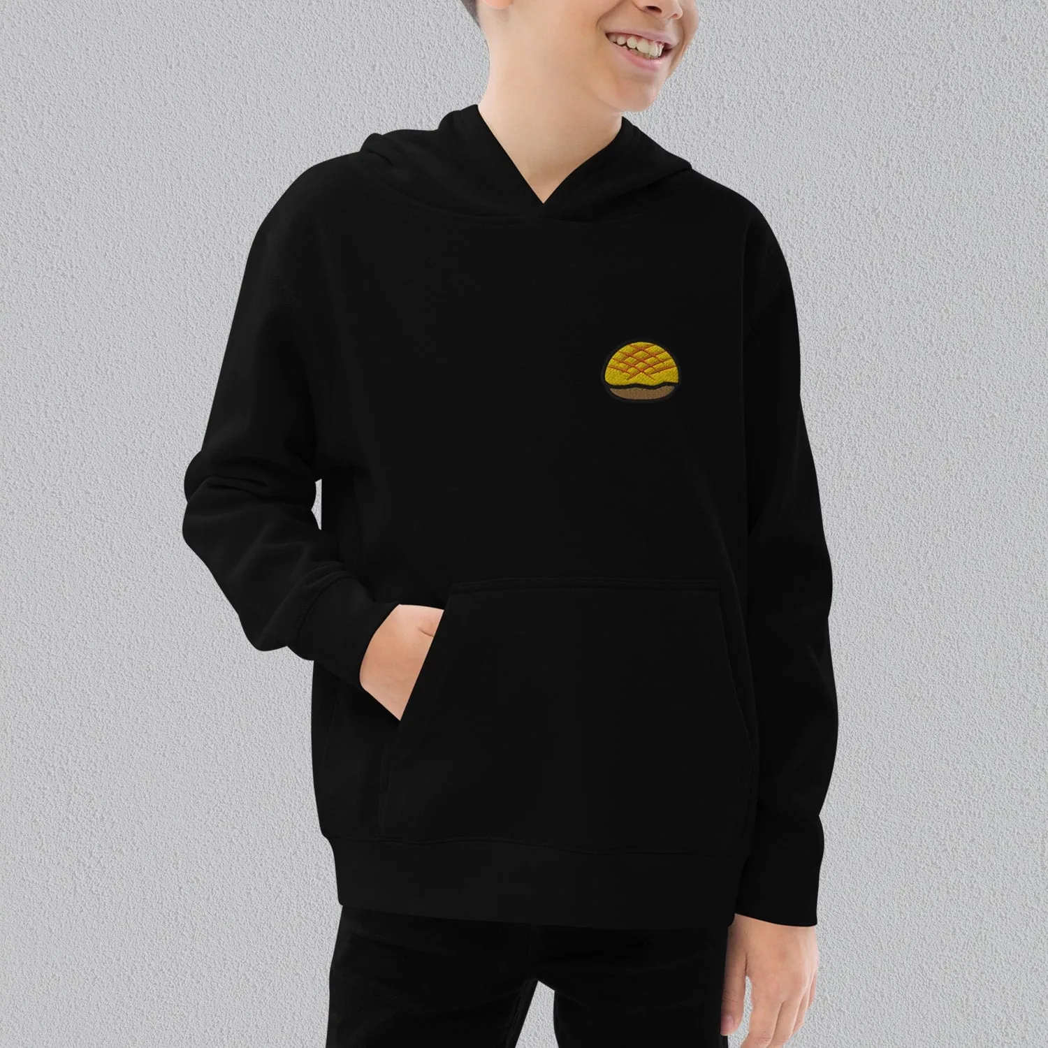 Pineapple Bun Embroidered Kids Hoodie