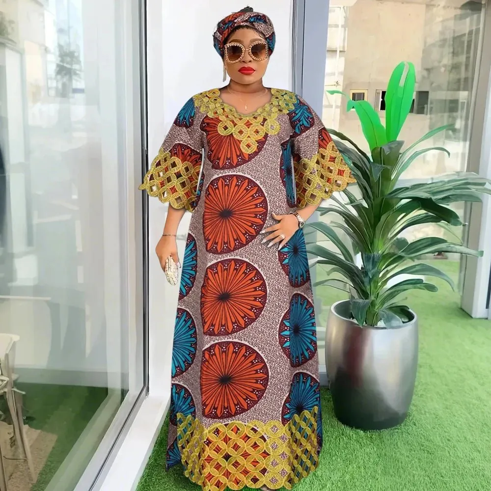 Plus Size African Dresses for Women: Dashiki, Ankara, Bazin Riche Wax Designs & Wedding Party Dresses with Headscarf