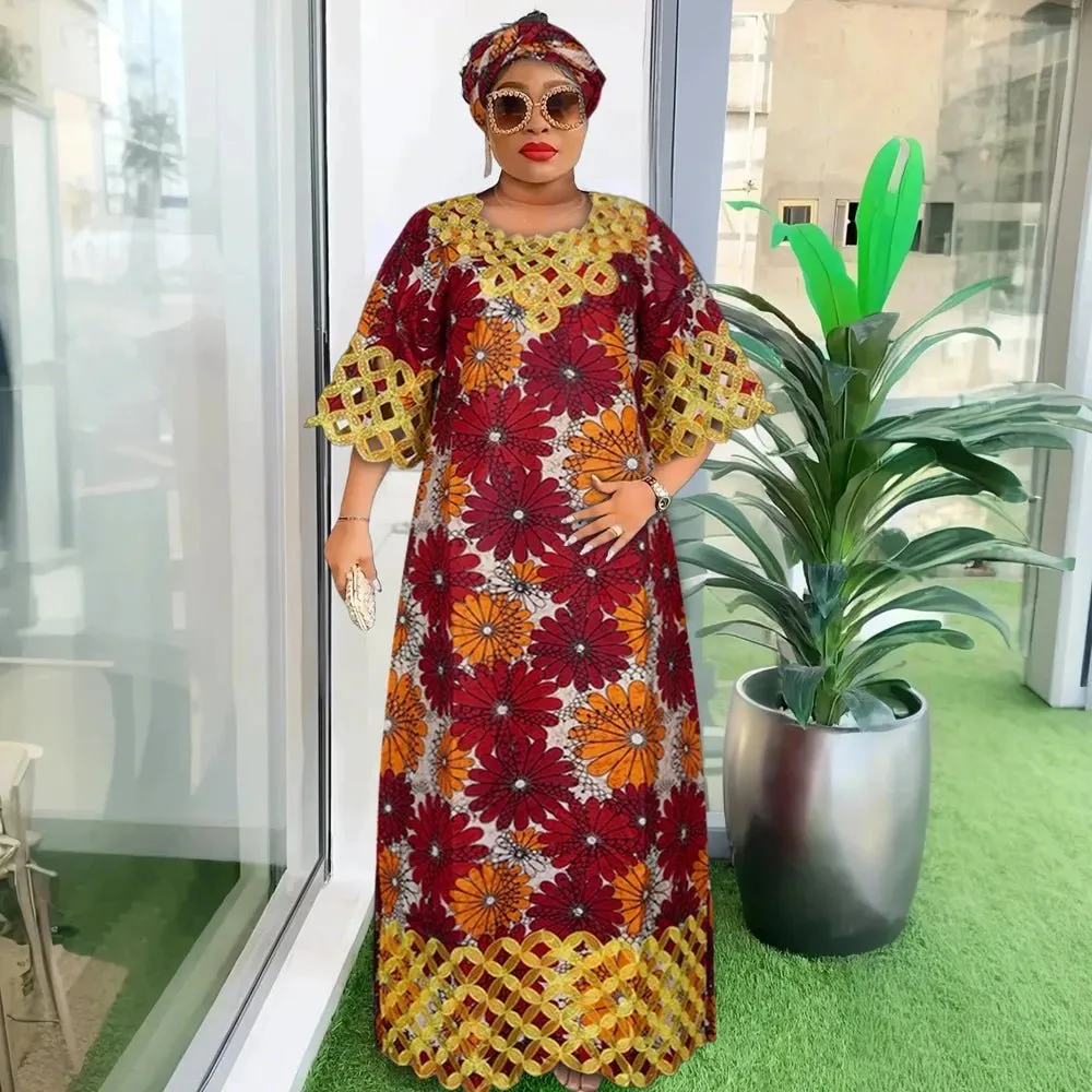 Plus Size African Dresses for Women: Dashiki, Ankara, Bazin Riche Wax Designs & Wedding Party Dresses with Headscarf