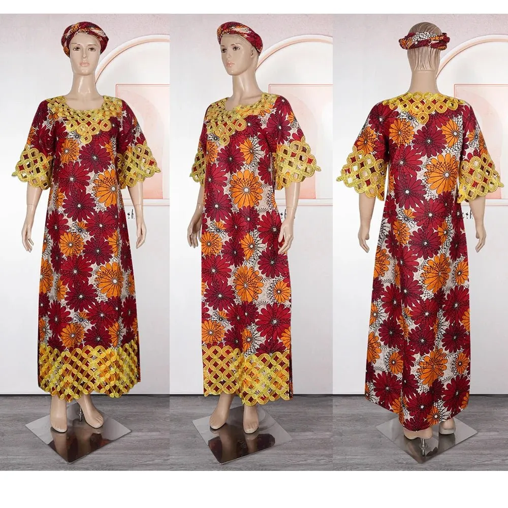 Plus Size African Dresses for Women: Dashiki, Ankara, Bazin Riche Wax Designs & Wedding Party Dresses with Headscarf