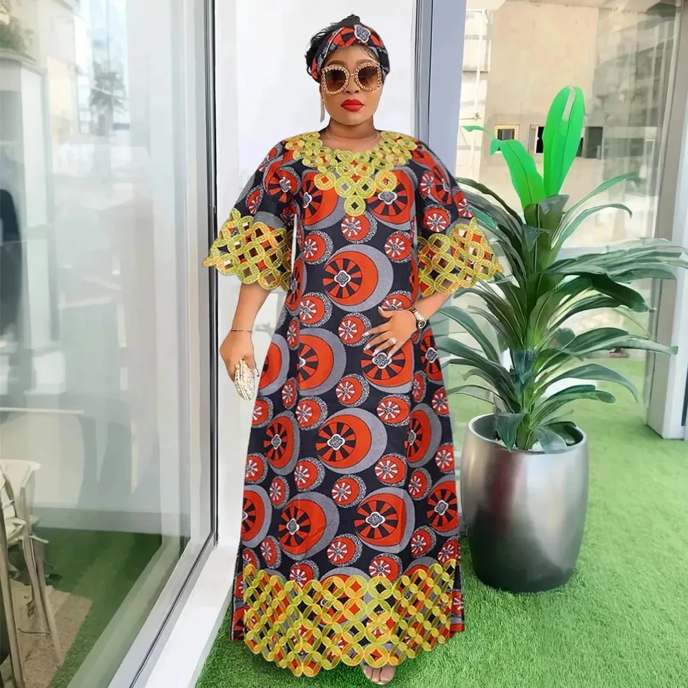 Plus Size African Dresses for Women: Dashiki, Ankara, Bazin Riche Wax Designs & Wedding Party Dresses with Headscarf