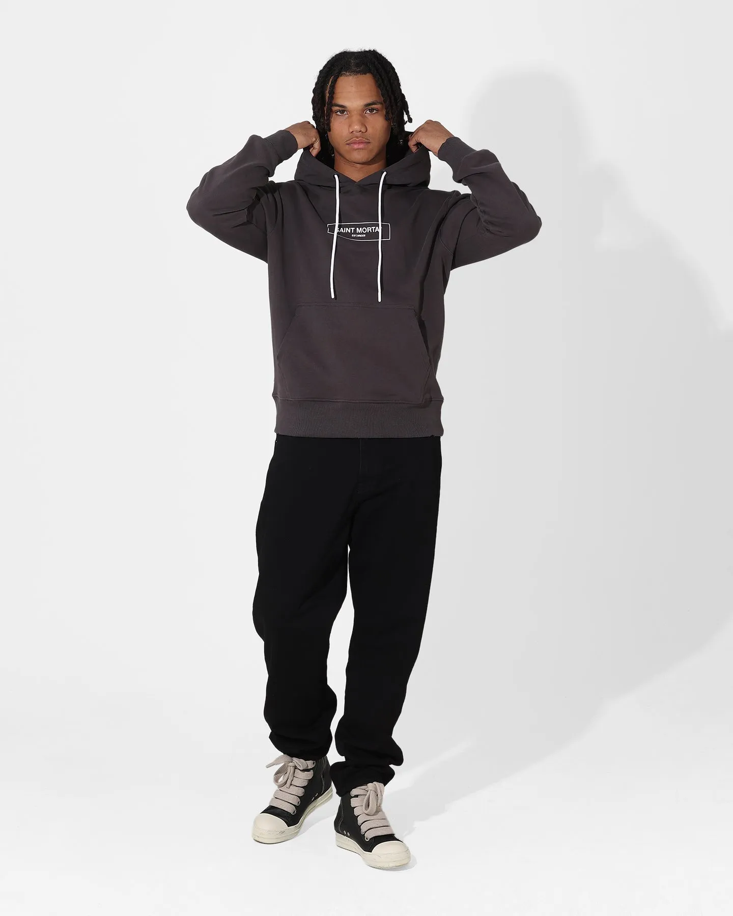 Saint Morta Alpha Hoodie Washed Black