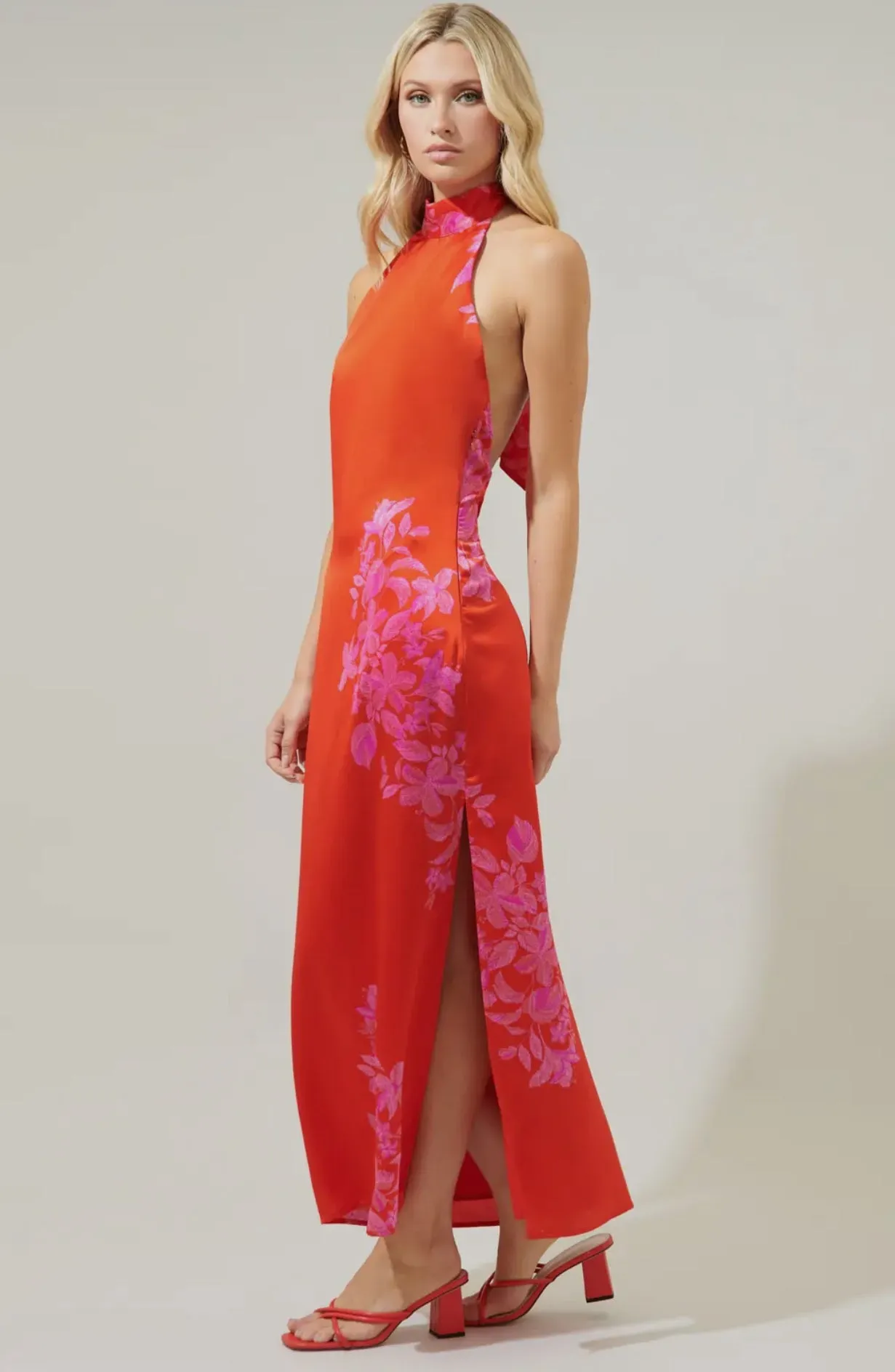 Viola Floral Halter Dress